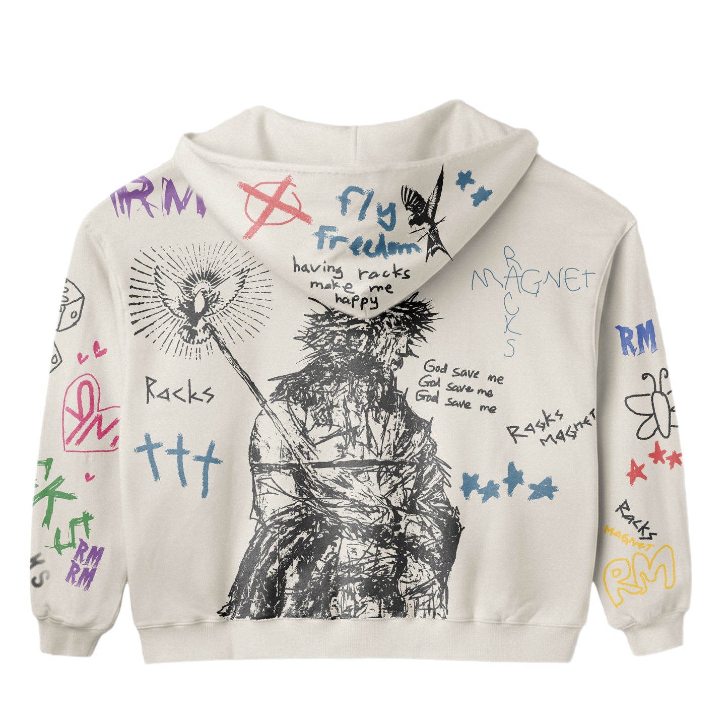 “God save me” off white jacket